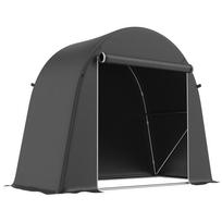 8 X 4 Ft Garden Storage Tent Waterproof Bike Tent With Roll Up Zipper Door And Galvanised Metal Frame Dark Grey
