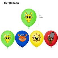Šventinis Incredibox Sprunki Gimtadienio Dekoro Rinkinys Su Spalvingais Balionais Ir Vėliavėlėmis Balloon green