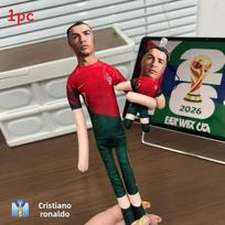 Futbolo žvaigždės pliušinis žaislas su PP medvilne vaikams ir kolekcionieriams Green Ronaldo,28cm