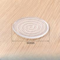 Skaidrus silikoninis baldų kilimėlis kojoms Stalo kojos Sofos kojos PU pastos lakštas Stalo kampas Lovos kampas nuo susidūrimo lovos kojos Nutildytas neslystantis kilimėlis 8cm/4pcs Round skaidri