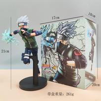 Anime NARUTO Action Figure Combat Form Ninja Model Naruto Kakashi Sasuke PVC Figure Desk Decor black