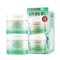 CELL FUSION C Post Alpha Cooling Pad Double Set (Cooling / Cica Cooling) 70 Pads + 70 Pads Cica Cooling Pad white