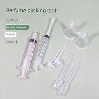 Perfume Subpackaging Extractor Straight Pumping Subpackaging Tools Injection Syringe Lotion Liquid Foundation Travel Bottles Straw Funnel [8-Piece Set] Cosmetic Dispensing Tools gray
