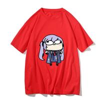 Azur Lane Essex TShirts for Unisex Aesthetic Tops Women Clothing Cartoon KawaiiCute Graphic Tshirt 100 Cotton Tees High Quality 4XL red