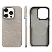 LANGSIDI Natural Cowhide Leather for Magsafe Case for iPhne 16 15 17 pro Max ProMax Air 17Pro 16Pro  Magnetic Back Cover For iPhone 17 Pro