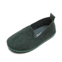 Vaikų plokščiapadžiai batai Nauji saldainių spalvos paprasti laisvalaikio batai Mokasinai įsispiriami lengvi berniukų mergaičių odiniai batai Mokasinai 28(insole 16cm) žalia