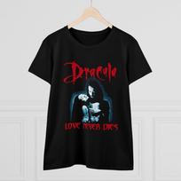 Dracula Bram Stoker Love Never Dies Vampire movie Shirt Women039s Cotton Tee Unisex T-Shirt S black