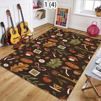 Vintage Area Rug Soft Non-Slip Washable Carpet Retro Forest Floor Mat for Bedroom Nursery and Living Room Light Luxury Decor 40x60cm brown