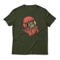 Cat Astronaut Sci-Fi Art Aesthetic Graphic T-T-Shirt Unisex Lightweight Cotton L brown