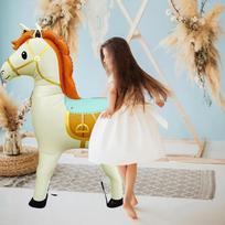 Large Standing Noble Horse Foil Balloon 4D Three-Dimensional Horse Aluminum Foil Balloon Birthday Party Decoration Balloon Suitable for Events one size
