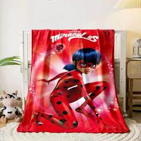 Red suit with black polka dots, glowing accents, and a radiant backdrop. for all seasons blanket lunch break throw gift 80cm x 120cm red