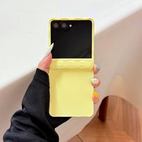 Matinis saldainių spalvos banguotas dėklas, skirtas Samsung Galaxy Z Flip 7 6 Zflip itin plonas smūgiams atsparus matinis dangtelis, skirtas Samsung Flip7 Galaxy Z Flip5