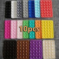 10PCS Silicone Octopus Suction Cup Phone Holders Double Sided Adhesive Mat Pad for Mobile 10pcs random color blue
