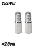 1 Pair 19mm 25mm 39mm Screw-on Valve Cap Stem Extension Wheel Tire Cap Extender Adapter for Auto Car Truck Chrome Plated Brass 25mm