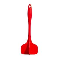 Silicone Quad Meat Chopper with 4 Blade, Non-stick Long Handle Meat Smasher, Heat Resistant Ground Beef Chopper Tool, Kitchen Essentials raudona