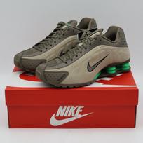 HQ7739-200 Nike  Shox R4 Olive Khaki (Women's) 6.5W gray