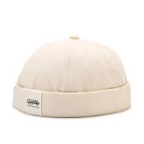 Casual Adjustable Docker Cap Hip Hop Solid Color Melon Skin Hat Brimless Sun Hat Spring and Summer balta