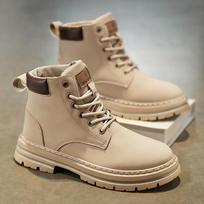 1-Pair Mainalun Men'S & Women'S Heavy-Duty All-Terrain High-Top Boots - Pu/Fabric Upper, Beige/Tan Lace-Up Ankle/Boot Boots With 39 armijos žalia spalva