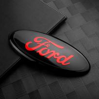 Car Front Grille Emblem Rear Trunk Lid Logo Sticker Decor For Ford Focus ST Ranger Mondeo Kuga Ecosport Fiesta Shelby MK2 Fusion 12.5x5cm-125mm