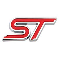3D Metal ST Front Grille Emblem Badge Car Rear Trunk Fender Sticker For Ford Focus Mondeo Fiesta Edge Escort MK2 MK3 MK4 MK5 MK7 Front Grille red