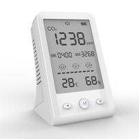 NDIR Co2 Meter Alarm Temperature Humidity Detector 3 in 1 Air Quality Monitor Gas Analyzer with LCD Display USB Rechargeable balta