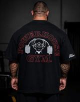 Built Different Gym Fitness Training Oversized Retro T-Shirt Cotton Graphic Tee Men Women Summe XXXL black