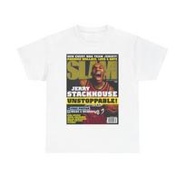 Jerry Stackhouse Shirt, Detroit Pistons NBA SLAM Cover T-Shirt, Unisex Sports Tee, Vintage Retro Basketball Streetwear, Gift For Men, Dad 150 black