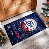 Bolton Wanderers FC Printed Crystal Velvet Rug Non‑Slip Crystal Velvet Carpet For Sofa Bedroom Indoor Home Decoration 50cmx80cm
