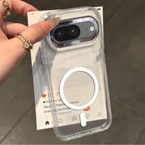 Slim Clear Magnetic Phone Case for Google Pixel 8,8A,7,7a High Transparency Anti‑Yellow Soft TPU Shock‑Absorbent Phone Cover Pixel 7A