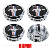 4 vnt. 68 mm Ford Mustang Focus Fiesta Mondeo Kuga Ranger Shelby Automobilio ratų centriniai dangteliai Ženklelis Automobilio padangų ratlankių dangteliai Priedai gray