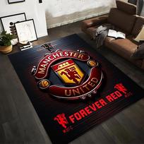 Manchester United Emblem Rug Non-slip rug suitable for living room and bedroom sofas 100x120cm( 39x47in )