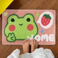 Cute Bath Mat Green Bathroom Rugs Take It Off Funny Bath Rugs Machine Washable Shower Rug for Bathroom Home Decoration 40X60CM(1.3X2FT