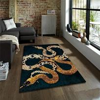 Snake Animal Pattern Rugs Serpent Pattern Rugs Classic Gothic Rug Non Slip Washable Floor Carpet for Living Room Bedroom 60x90cm24x35in