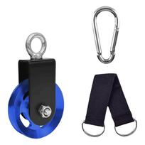 1/3Pcs Quiet Gym Pulley Fitness Equipment Cable Pulley Fitness Pulley  DIY Exercise blue Aluminum 3Pcs black