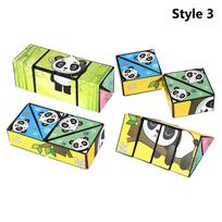 New Panda Infinite Magic Cube Flipping Decompress Puzzle Three-Dimensional Small Toy Toy Anti Stress Shape Shifting Box 'S