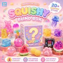 Needoh Surprise Box Squishy Toys 6 Styles Soft Squeeze Fidget Stress Relief Sensory Anti-Anxiety Toys For Kids Party Gifts
