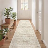 Persian Style Washable Hallway Runner Rug Entryway Corridor Anti-Slip Durable Crystal Velvet Floor Mat 80x160cm Crystal Fiber Runner