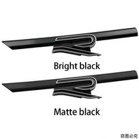 ABS Car Accessories Front Grille Emblem for Volkswagen VW Rline Tiguan JFXDRY6 Passat Golf Polo Touareg Caddy Decoration 15.7x2.2cm Matte Black Base