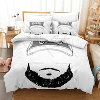 Soft Microfiber Luke Combs Western Cowboy Themed 3PCS Bedding 1 Duvet Cover + 2 Pillowcases Envelope Covers All Season EU Single 135*200cm/53x79in 3pcs gray