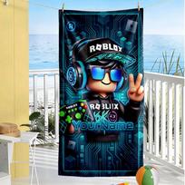 Roblox Personalized Name Beach Towel Super Soft & Absorbent Perfect for Traveling Yoga Camping and Swimming 70cmx140cm(27x55inch)