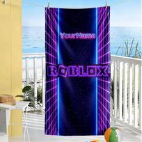 Roblox Personalized Name Beach Towel Super Soft & Absorbent Perfect for Traveling Yoga Camping and Swimming 70cmx140cm(27x55inch)
