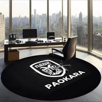 Paok (19) Round Office Rug Decorative Floor Rug for Office Bedroom Living Room and Home Space 120cmx120cm
