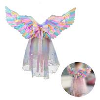 Helovino kostiumų rinkinys Velnias Angelas Cosplay kostiumas Helovino vakarėlis Cosplay rekvizitas Vaikams Plunksnų sparnas Karnavalinis kostiumas įvairiaspalvis