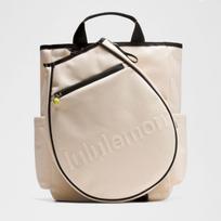 lulu Teniso rakečių sportinis trijų viename laikymo krepšys Racket Bag19L Unisex drobės kuprinė 20L the following beige