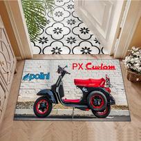 Polini Motorcycle-Themed Rug, suitable for living room, bedroom, game room, computer room and home décor. 60x90cm( 23x35in )