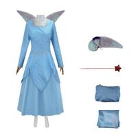 Fėja krikštamotė kostiumas monstras Šrekas moteriška suknelė cosplay scenos pasirodymo kostiumas L gray