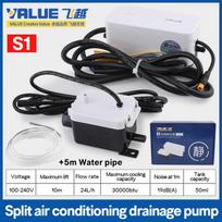 Value Drainage Pump Split Type S1S2 Air Conditioner Condensate Lift Pump with Mute Function Fully Automatic Drain Lift 10 Meters CN