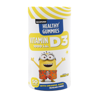 MINIONS Vitaminas D 1000 TV guminukai, 50 guminukų