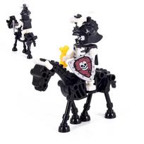 MOC Viduramžių Skeletas Kentaurai Riteriai mini Veiksmo Figūrėlės Statybiniai Blokeliai Romėnų Žirgas Kareivis Plytos Žaislas Vaikams Kalėdinė Dovana black