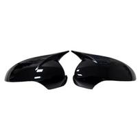 For Mercedes Benz E-Class W211 2006-2008 Car Sticker Rearview Side Mirror Cover Wing Cap Exterior Door Rear View Case Trim ABS Gloss Black black